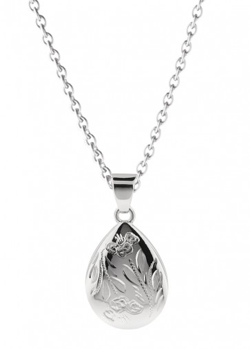 PENDENTIF Argent Coquelicot