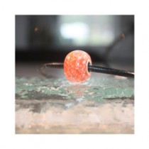 Perle de verre orange